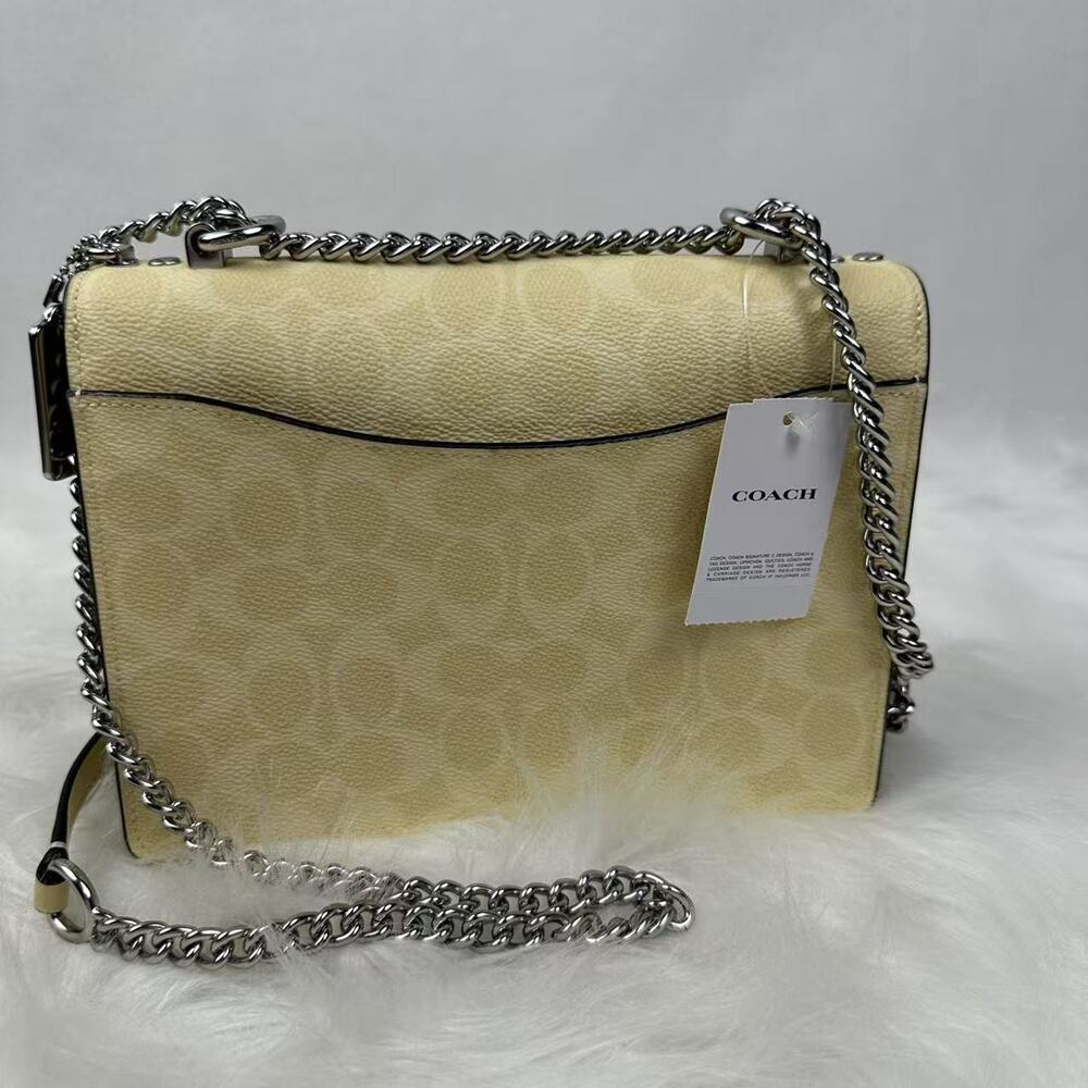 Coach Klare Crossbody Bag In Signature Canvas/Silver/Hay CAL29 NWT - Picture 3 of 10